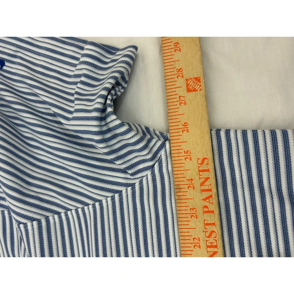 Nike Dri-Fit Golf Blue White Stripe Horeshoe Bay Resort Golf Course Shirt Sz XXL